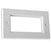 146mm x 86mm  double face plate - Flat - White (4 Slot) - Rack Sellers